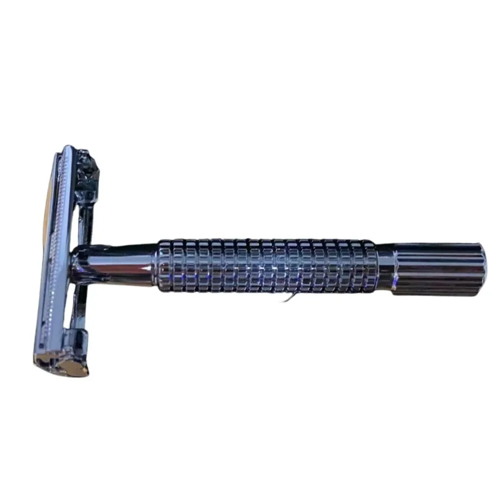 Van Der Hagen TWIST Adjustable Safety Razor Silver 5 Blades Never Used